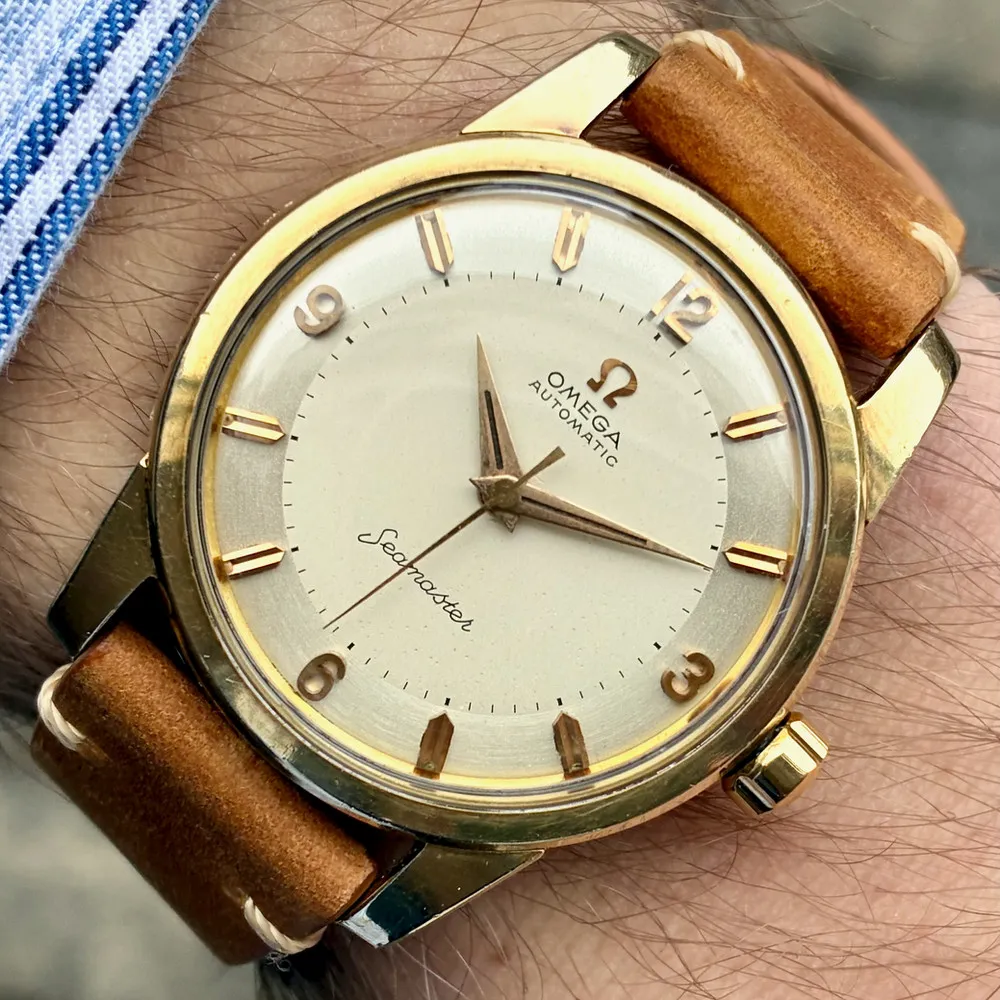 Omega Automatic Fat Lugs Two Tone