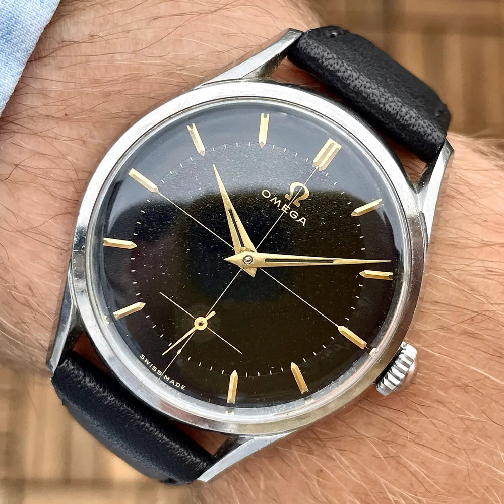 Omega Black Dial Jumbo