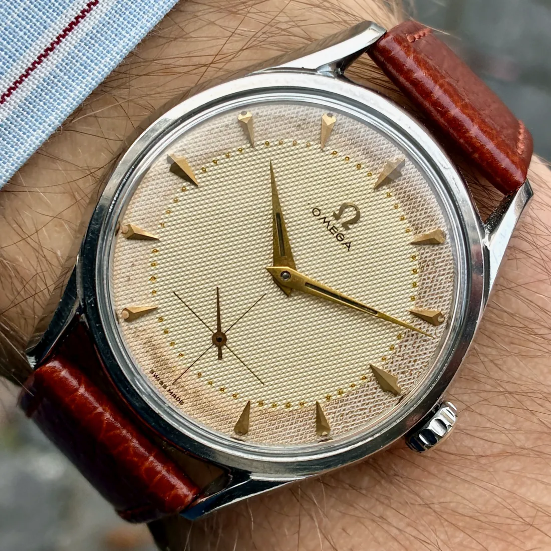 Omega Two-Tone Waffle Dial
